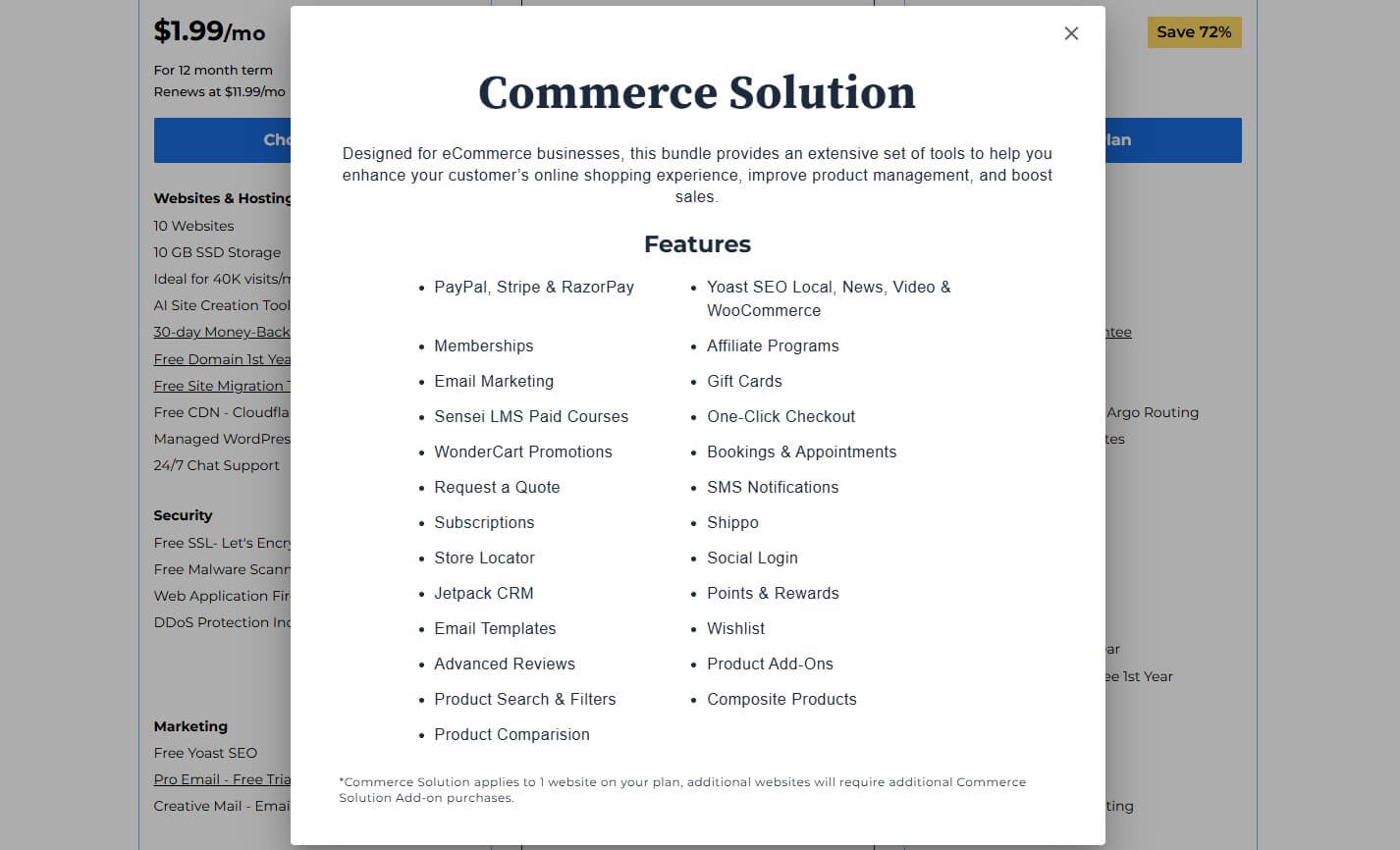 Bluehost E Commerce Features
